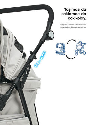 Zampa Aron Gri Kedi ve Köpek Arabası - 6