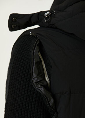 Foskolo Siyah Kapüşonlu Mont - Görsel 9