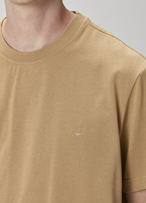 Beymen Club Relax Fit Camel Hair Basic T-Shirt - 6