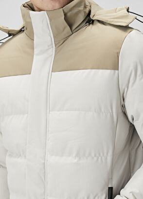 Beymen Club White Beige Hooded Coat - 5