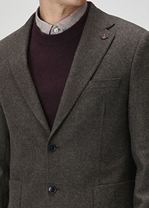 Beymen Club Kahverengi Yün Kaşe Ceket - 6