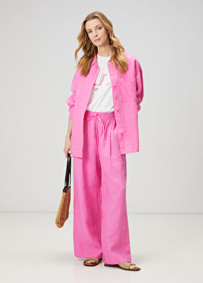 Beymen Club White Pink Logo Printed T-Shirt - 3