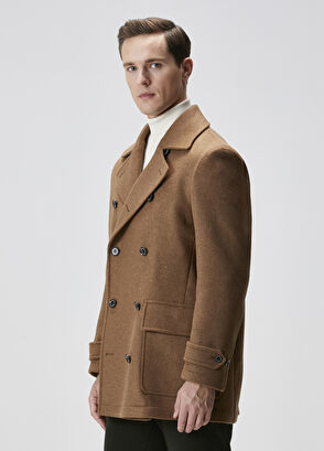 Beymen Club Deve Tüyü Yün Kruvaze Palto - 4