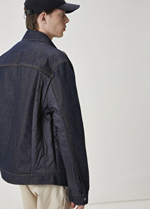 Beymen Club Lacivert Kapitone Detaylı Denim Ceket - 8