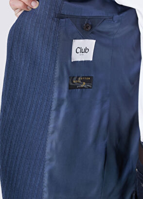 Beymen Club Blue Stitching Line Textured Blazer - 8