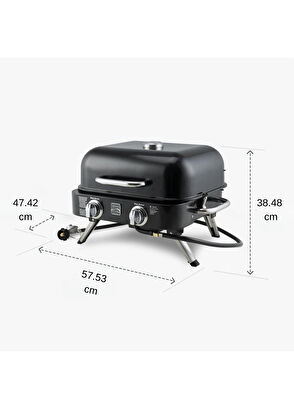Kenmore Kırmızı Masa Üstü Gazlı Barbekü - 8