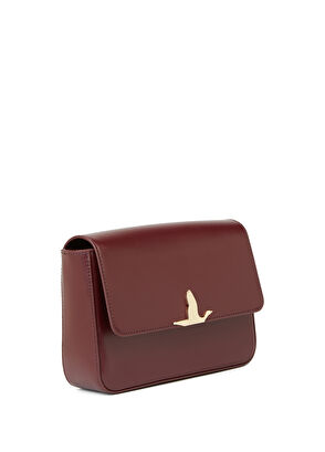 Bordo Logo Detaylı Kadın Deri Çanta Beymen Club Bordo Logo Detaylı Kadın Deri Çanta - 4