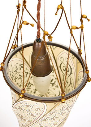 Nish Solutions Fortuny Silk Cesendello Modeli Bej Kandil Aplik - 5