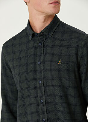 Beymen Club Comfort Fit Lacivert Petek Ekose Desenli Gömlek - 6