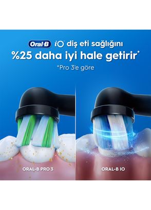 Oral-B iO2 Şarjlı/Elektrikli Siyah  Orman Yeşili 2'li Diş Fırçası Seti - 6