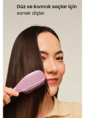 Tangle Teezer Mini Ultimate Detangler Satin Pink Chrome Mini Boy Saç Fırçası Tarak  - 5
