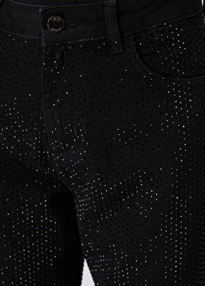 Beymen Club Black Hotfix Straight Jeans - 6