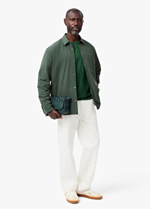 Koyu Yeşil Bisiklet Yaka Kısa Kollu Classic Fit Erkek T-Shirt - Görsel 7