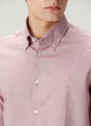 Beymen Club Comfort Fit Beyaz Bordo Gömlek - 5