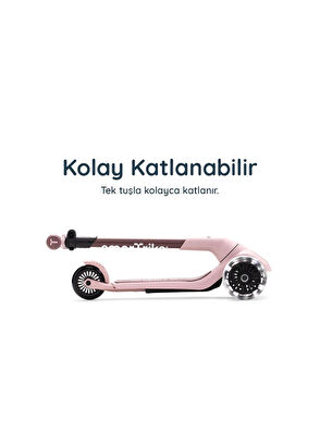 SmarTrike Xtend Mini-Ride 1-9 Years 4 Stage Growing Seated Foldable LED Wheel Scooter - 4