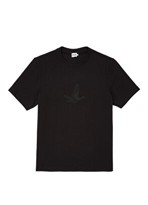 Beymen Club Relax Fit Siyah Kaz Artwork Nakışlı T-shirt - 6