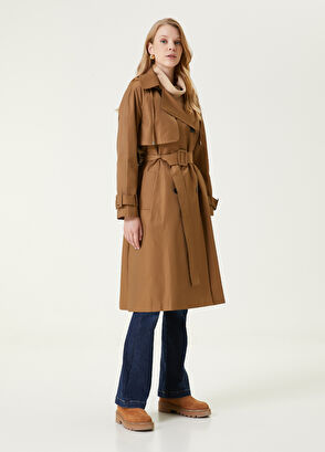 Beymen Club Camel Kruvaze Gabardin Pardösü - 4