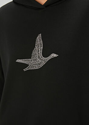 Beymen Club Siyah Kapüşonlu Gömlek Detaylı Sweatshirt - 6