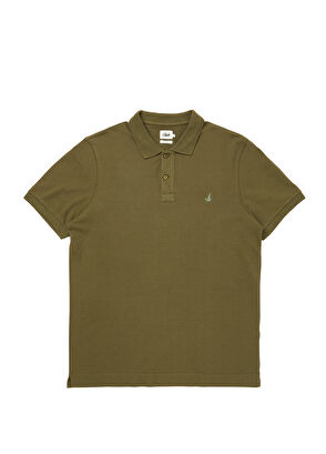 Beymen Club Khaki Polo Neck Honeycomb Textured Logo T-shirt - 8