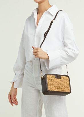 Beymen Club Bej Kadın Hasır Çapraz Çanta - 3