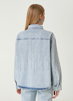 Beymen Club Blue Hotfix Denim Jacket - 7