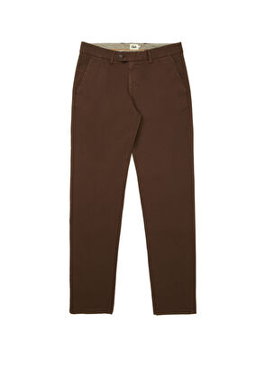 Beymen Club Slim Fit Kahverengi Panama Dokulu Chino Pantolon - 6