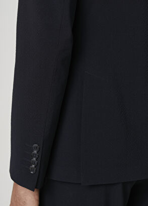 Beymen Club Navy Blue Crinkle Textured Suit - 8