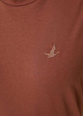 Beymen Club Brown Logo Detailed T-Shirt - 5