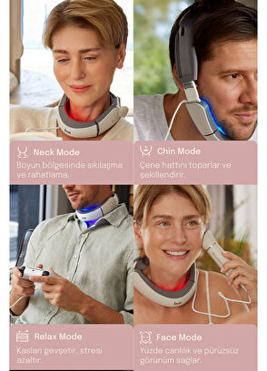 İyo LED Light Face Mask+Face & Neck Collagen Booster Cilt Temizleme Cihazı - 7