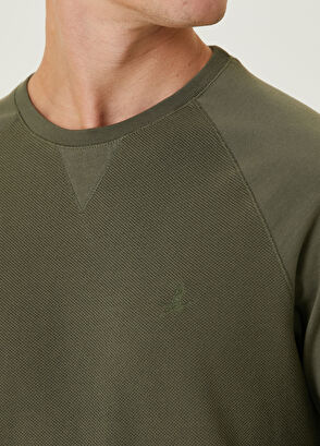 Beymen Club Açık Haki Çift Dokulu Uzun Kollu T-shirt - 6