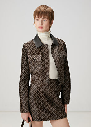 Beymen Club Dark Brown Double-Breasted Leather Jacket - 3