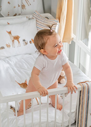 Casadora Baby Forest Amigos %100 Organik Pamuk Saten Bebek Nevresim Takımı 100 x 150 cm - 6