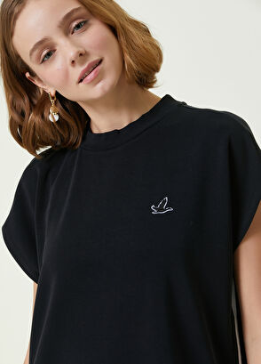 Beymen Club Siyah Kontrast Bantlı Mini Elbise - 3