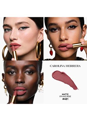 Carolina Herrera Fabulous Kiss The Lipstick Matte 491 5th Ave Rose - 8
