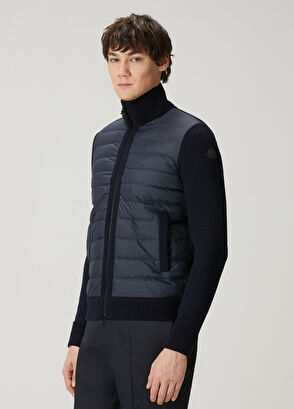 Lacivert Kapitone Garnili Mont - Görsel 4