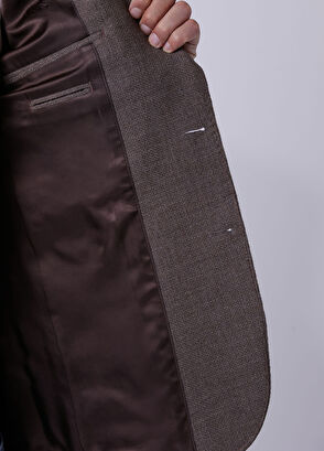 Beymen Club Tropical Havana Brown Wool Jacket - 9