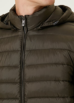 Beymen Club Haki Kapüşonlu Puff Mont - 6