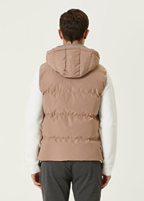 Beymen Club Bej Kapüşonlu Puff Yelek - 5