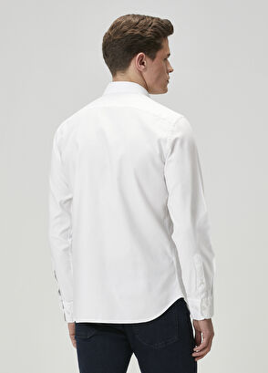 Beymen Club Slim Fit White Oxford Shirt - 6