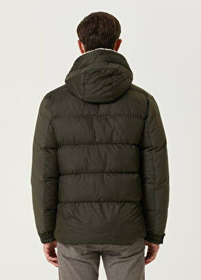 Beymen Club Khaki Hooded Shearling Detailed Puff Coat - 5