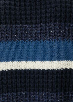 Dsquared2 Navy Blue Striped Wool Knitwear - 6