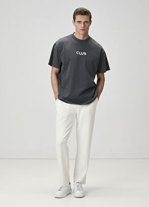 Beymen Club Antrasit Oversize T-shirt - 3