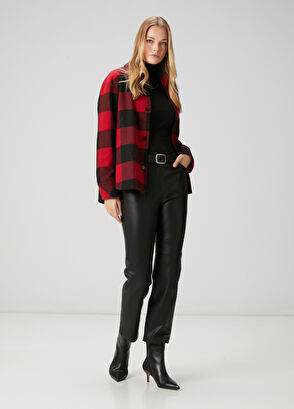 Beymen Club Kırmızı Siyah Kareli Gömlek - 3