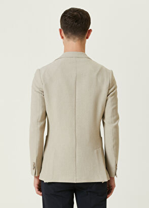 Beymen Club Beige Diagonal Coarsely Textured Knitted Jacket - 5