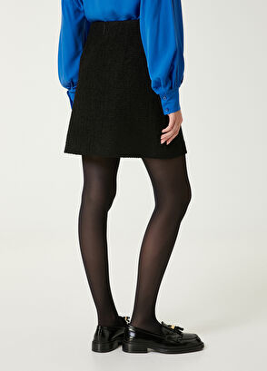 Beymen Club Siyah Mini Tweed Etek - 6