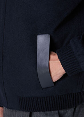 Beymen Club Navy Blue Wool Cachet Coat With Removable Sweater - 8