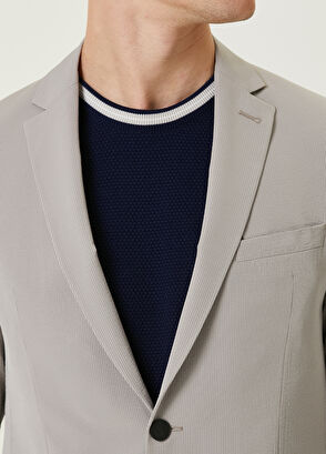 Beymen Club Drop 6 Slim Fit Beige Embossed Suit - 6