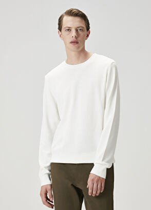 Beymen Club Kırık Beyaz Dokulu Kaşmir Karışımlı Yün Kazak - 3