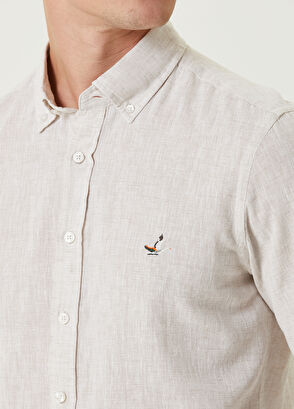 Beymen Club Slim Fit Bej Gömlek - 6