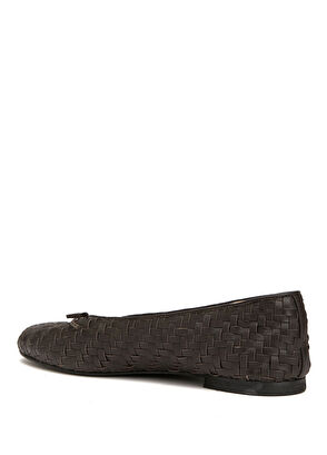 Beymen Club Brown Knit Textured Leather Ballet Flats - 8